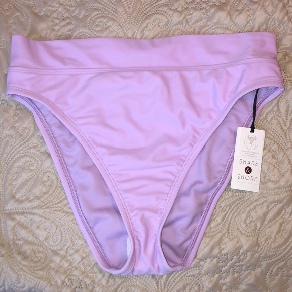 Shade & Shore Other - NWT high waist cheeky lilac bikini bottoms